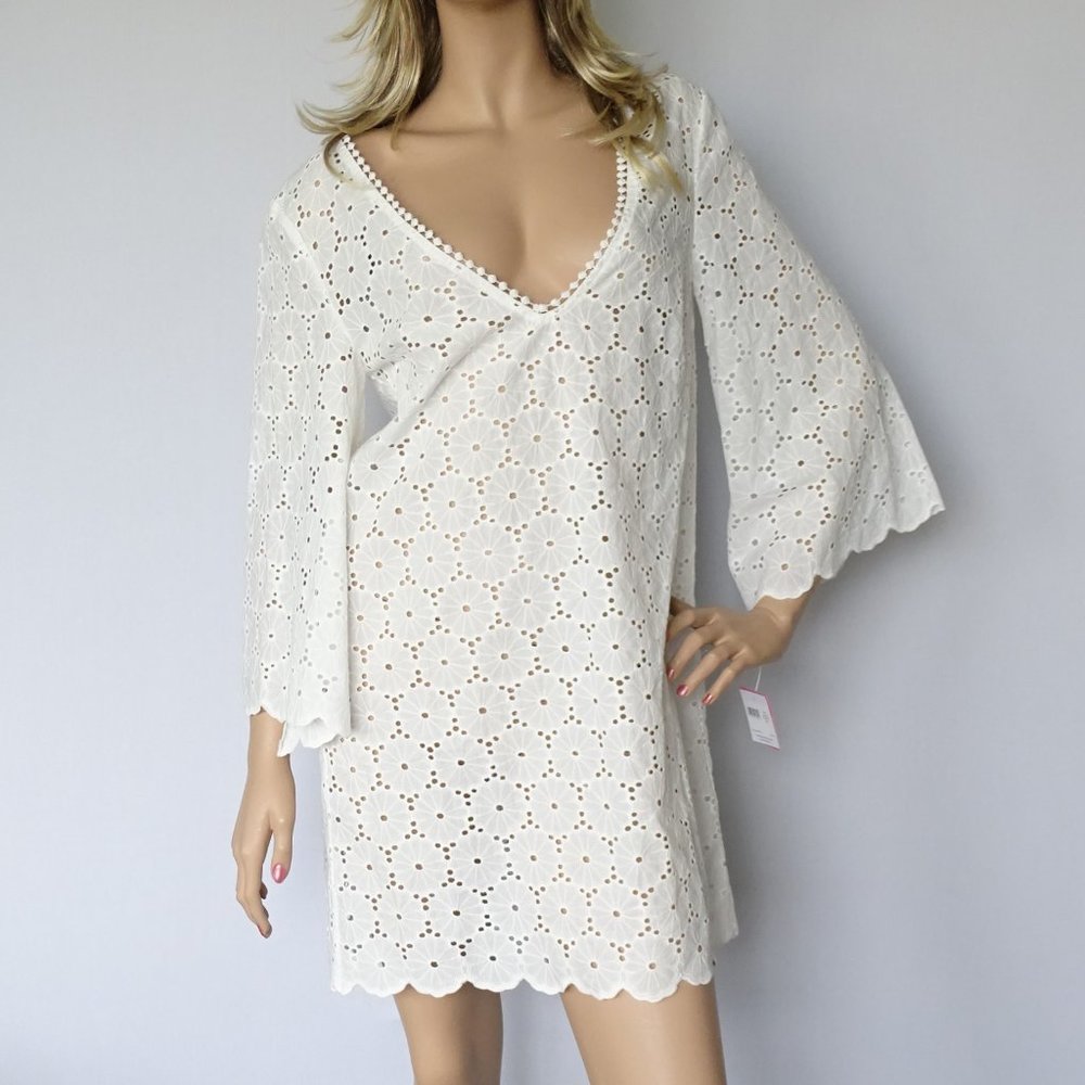 Kate Spade Cotton Eyelet Dress Cover Up NWT XS - Picture 1 of 3